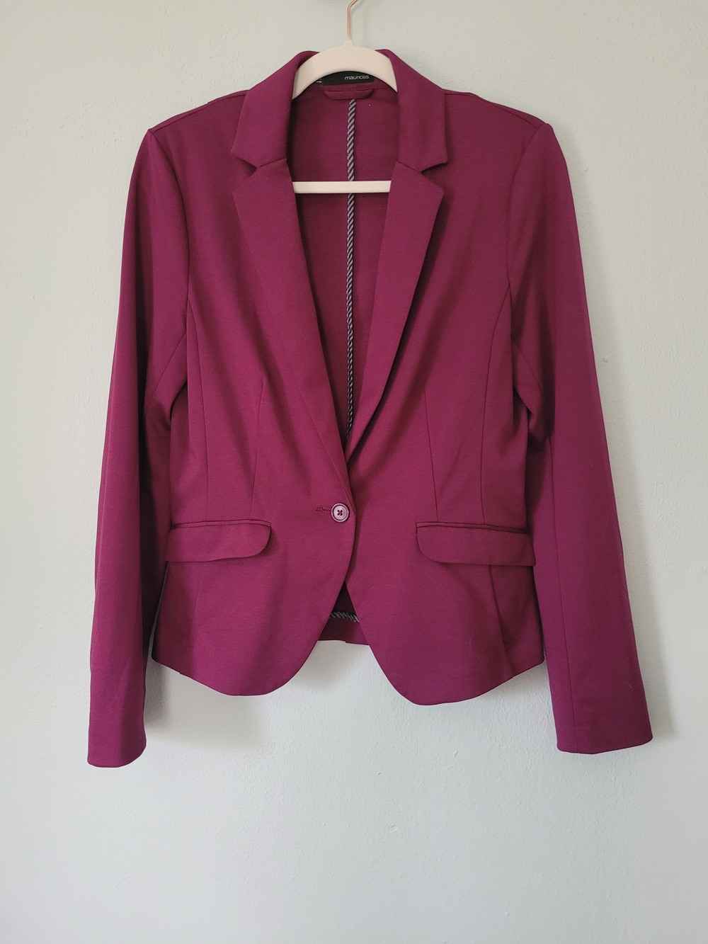 Magenta Single-Button Women's Blazer - Maurices - Size M - Office - Business